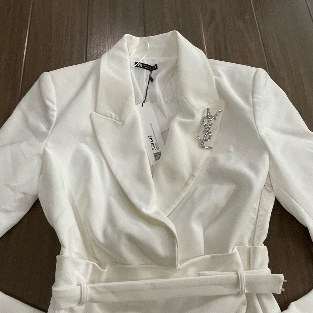 Zara white tapered blazer dress - Picture 3 of 12